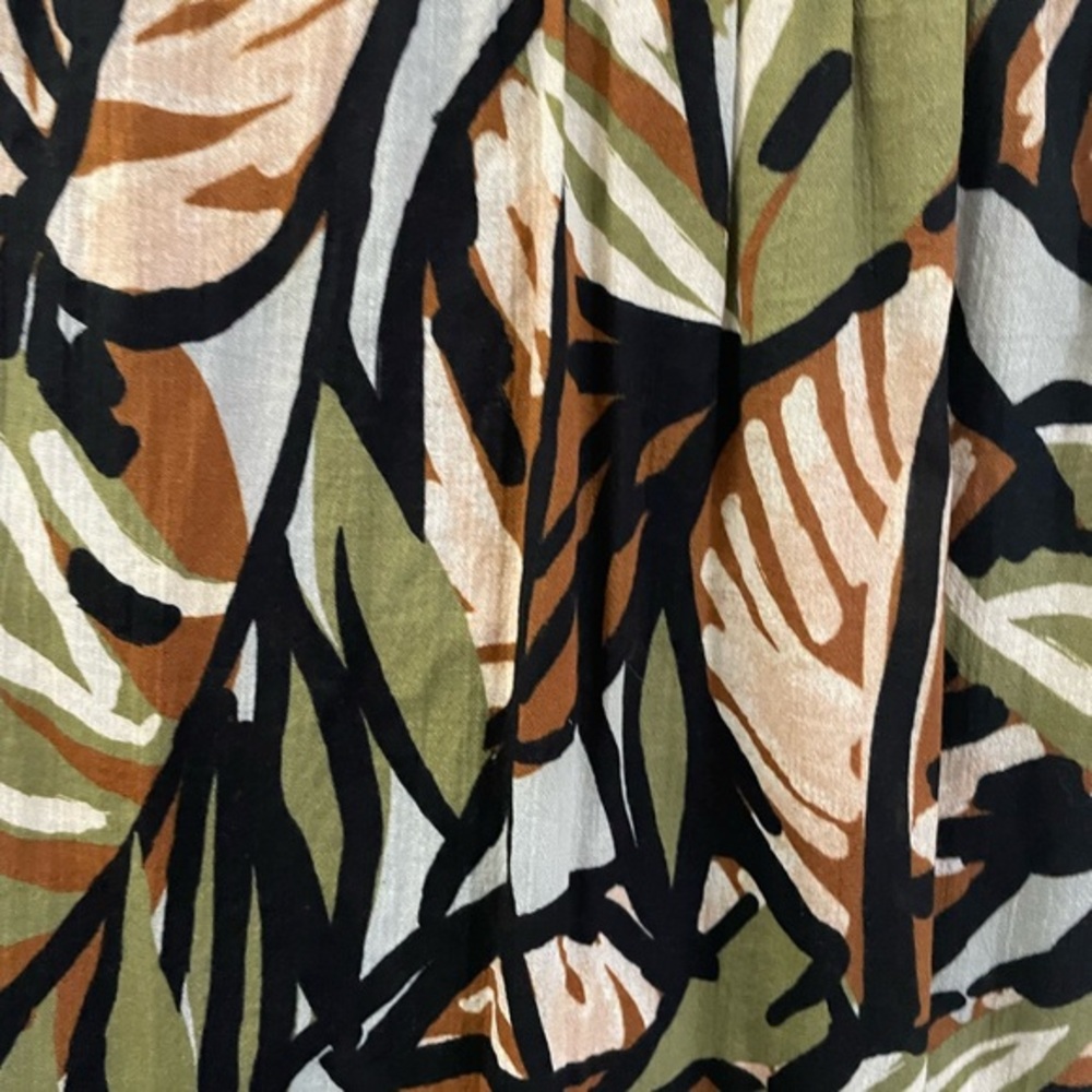 Aubrey Parks for Francesca’s Dalora One Shoulder Palm Print Midi Dress - S - Picture 9 of 12